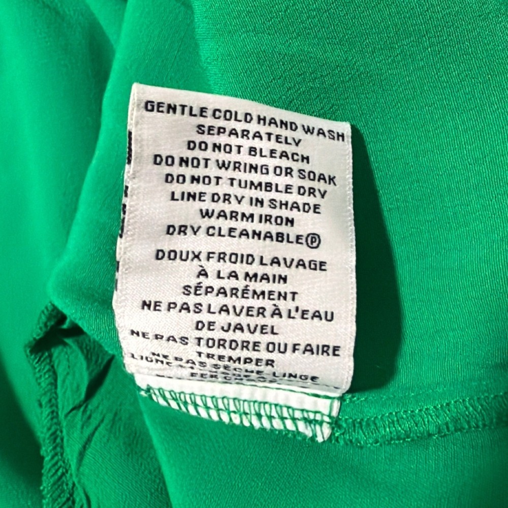 Maeve Anthropologie Green Pintuck Drop Waist Mini Dress Pockets Size 10 NEW - Picture 10 of 12